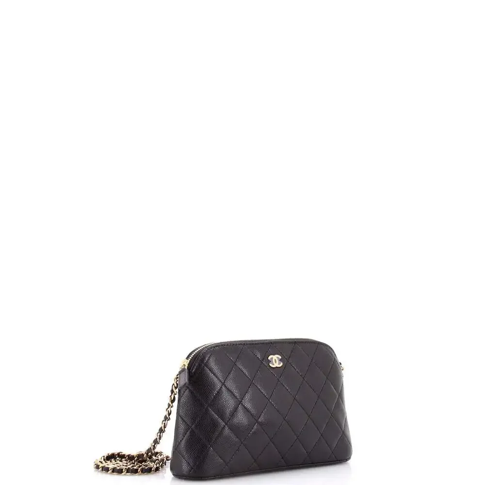 Chanel Cc Dome Zip Clutch With Chain #237532C41B - Picture 2 of 6